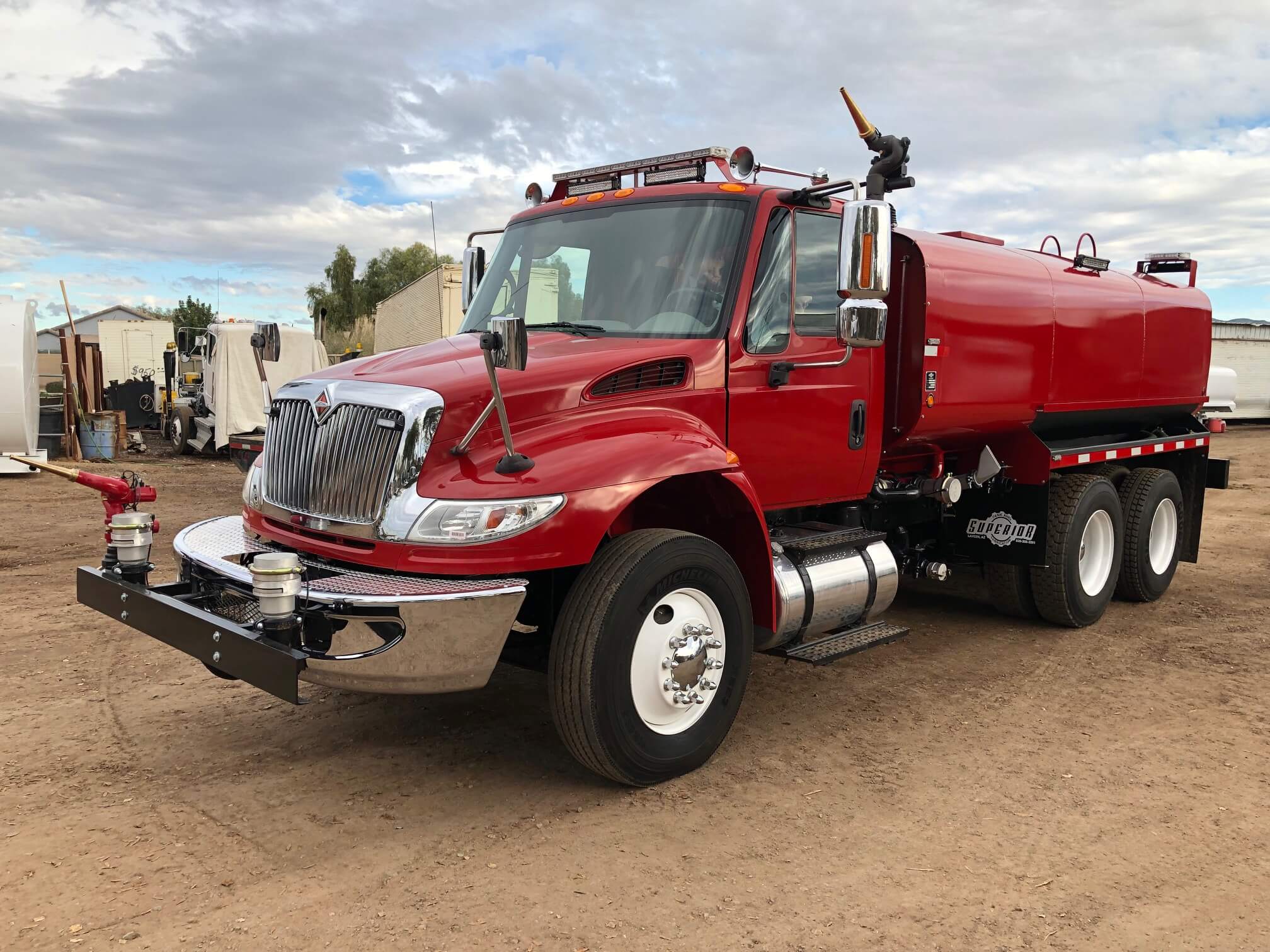 Red Firefighter Water Truck